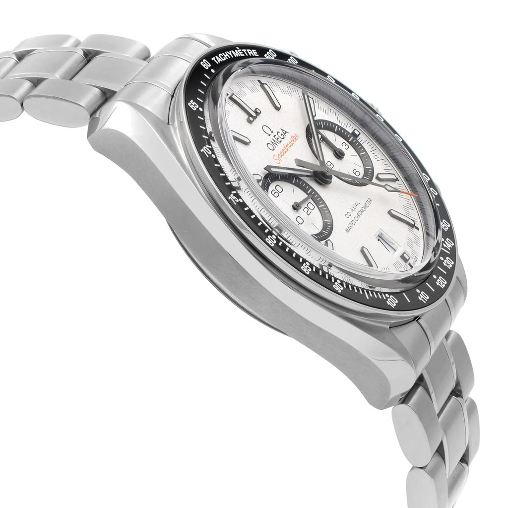 View Of Opposite Crown Facing Side Of OMEGA 329.30.44.51.04.001 Stainless Steel Watch Display Model Condition