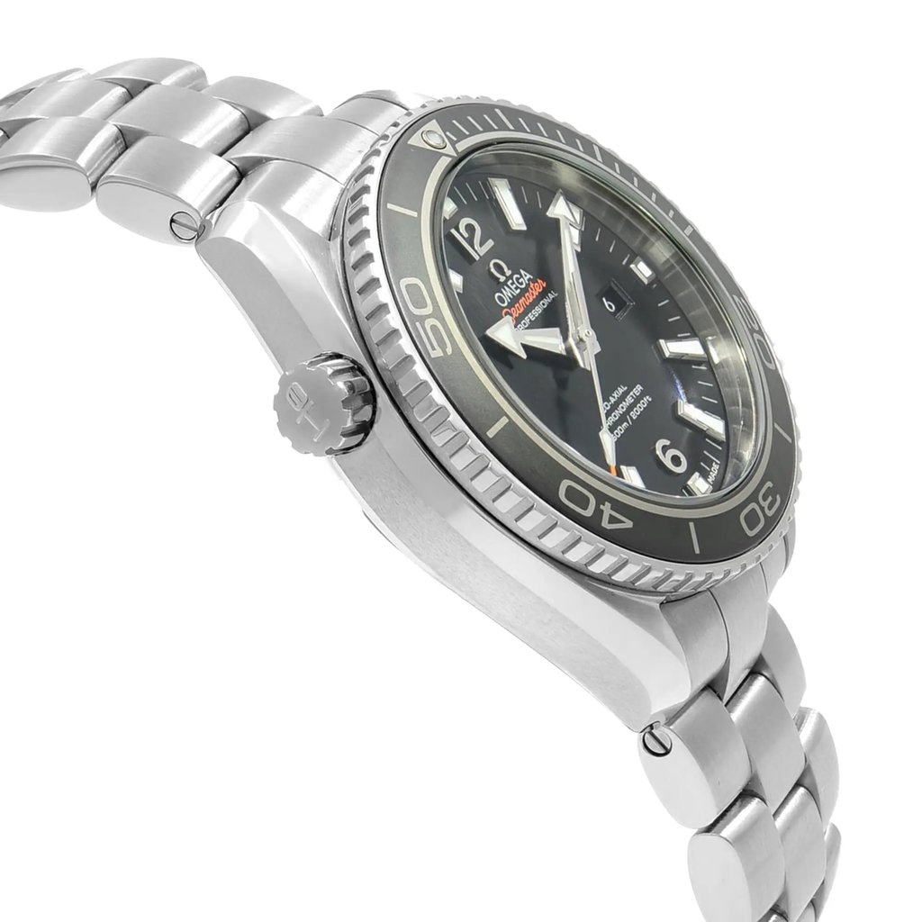 View Of Opposite Crown Facing Side Of OMEGA 232.30.38.20.01.001 Stainless Steel Watch Display Model Condition