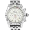 Up Close Front Facing Picture Of Breitling AB014012/G711-378A Stainless Steel Watch New With Defects Condition