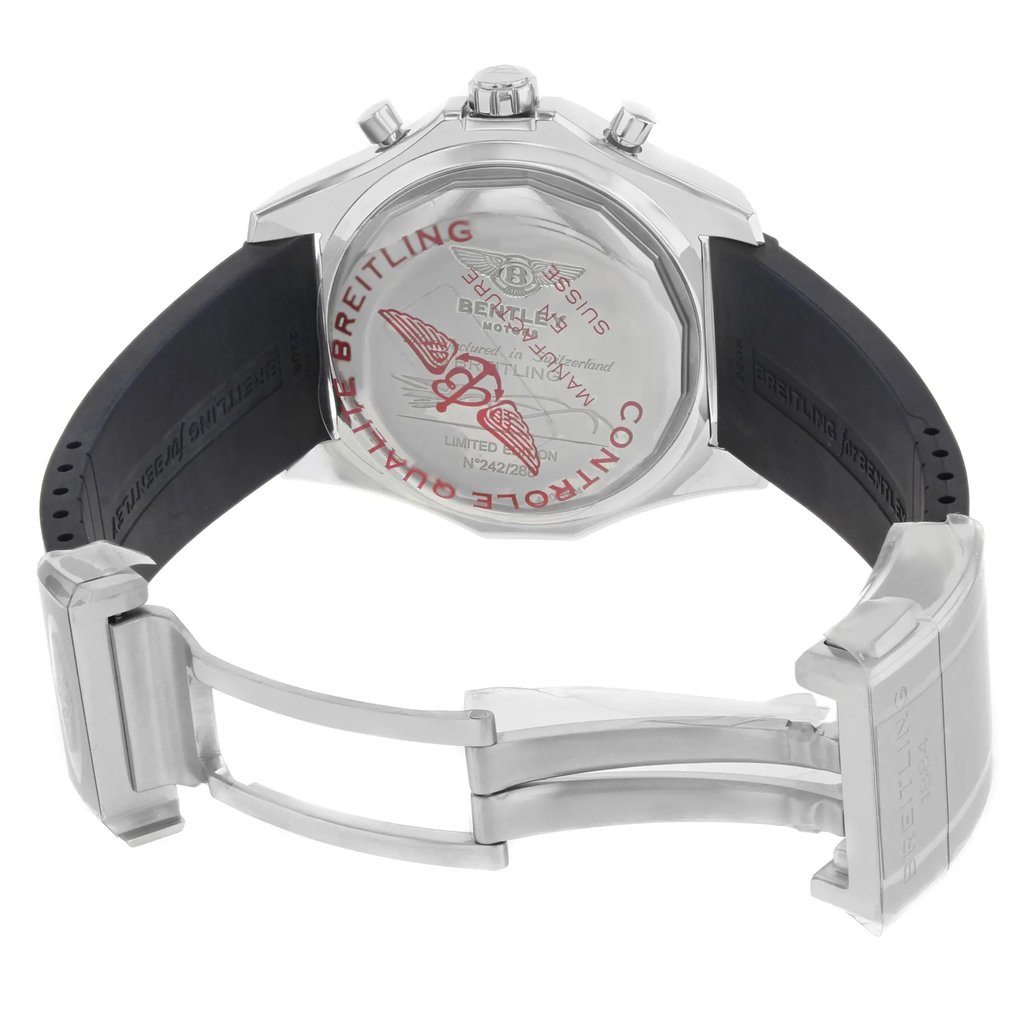 Back View Of {Caseback} Back Case And Open Silicon/Rubber Band Of Breitling AB022022/BC84-220S Watch Display Model Condition