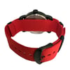 Back View Of Screwback Back Case And Closed Nylon Band Of Wenger 01.1041.132 Watch Display Model Condition
