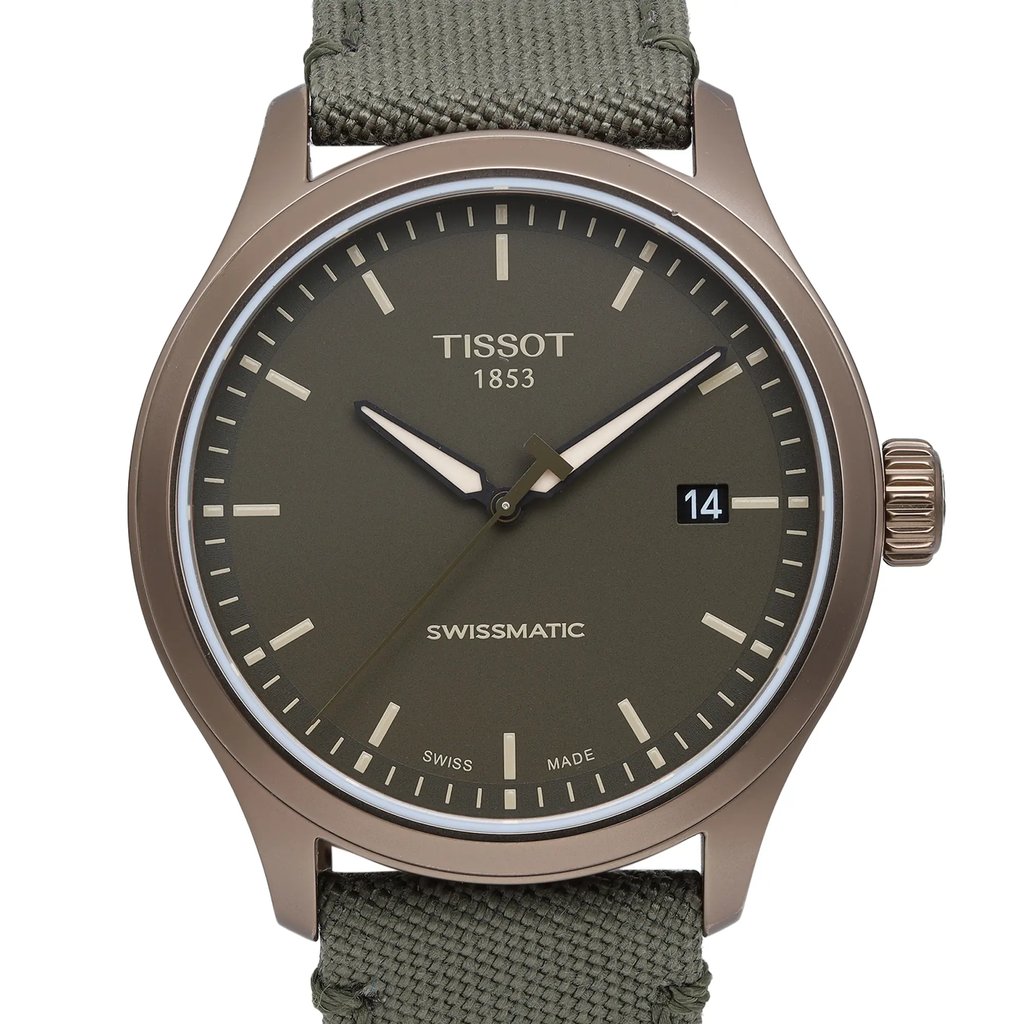 Up Close Front Facing Picture Of Tissot T116.407.37.091.00 Stainless Steel Watch New With Defects Condition