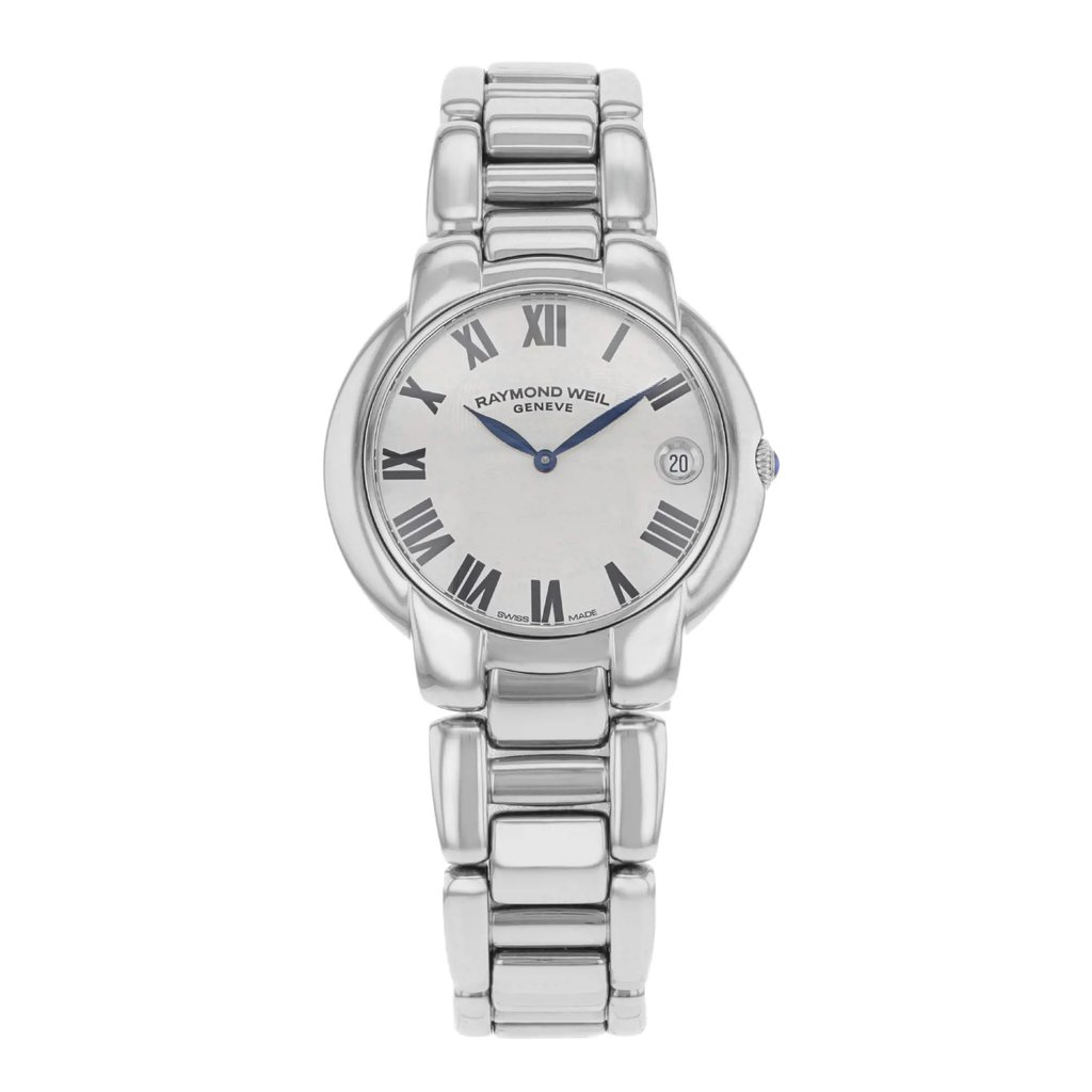 Front Full View Of RAYMOND WEIL 5235-ST-01659 Stainless Steel Watch Pre Owned Condition Good
