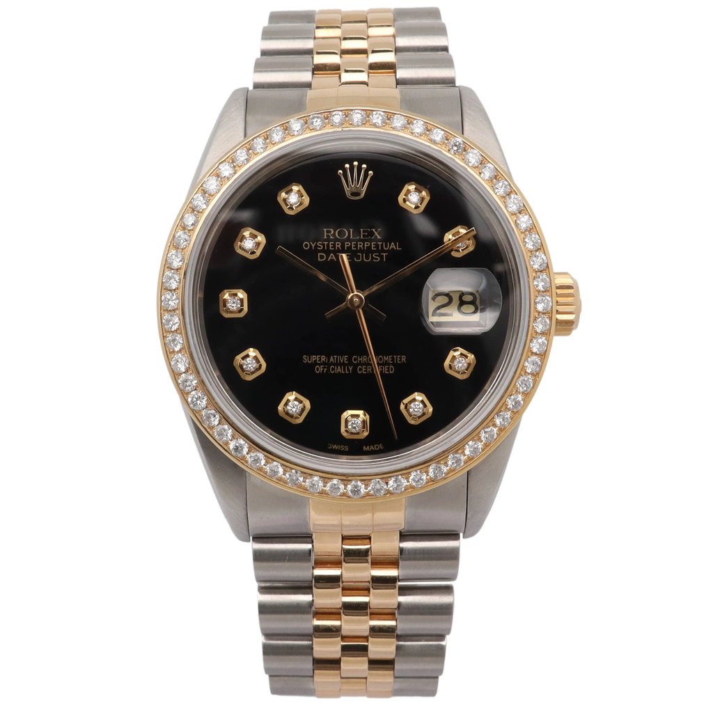 Front Full View Of Rolex 16013 Stainless Steel Watch Pre Owned Condition {Product Condition}