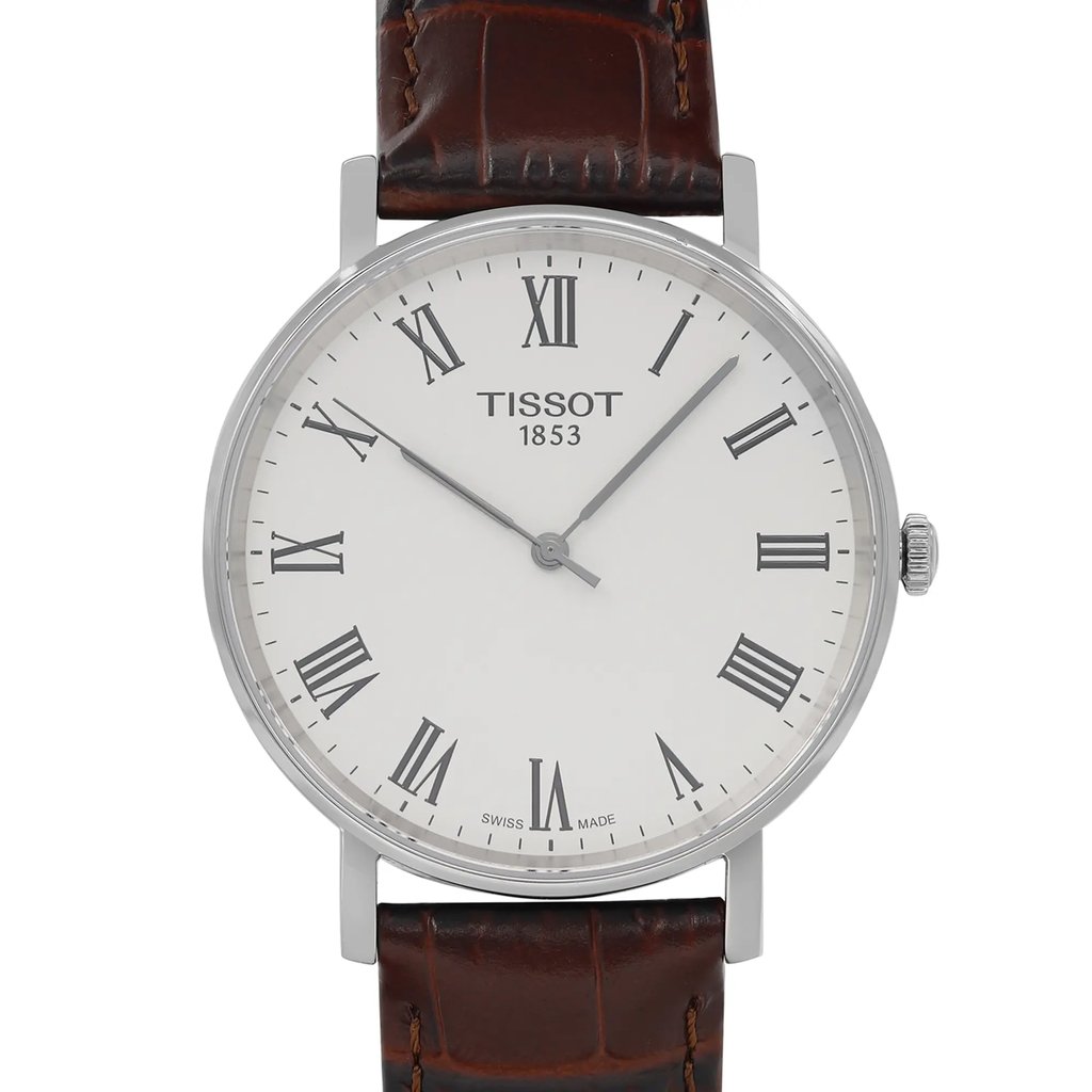 Up Close Front Facing Picture Of Tissot T1094101603300 Stainless Steel Watch Display Model Condition