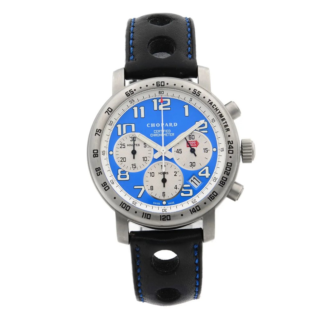Front Full View Of Chopard N/A Titanium Watch Pre Owned Condition {Product Condition}