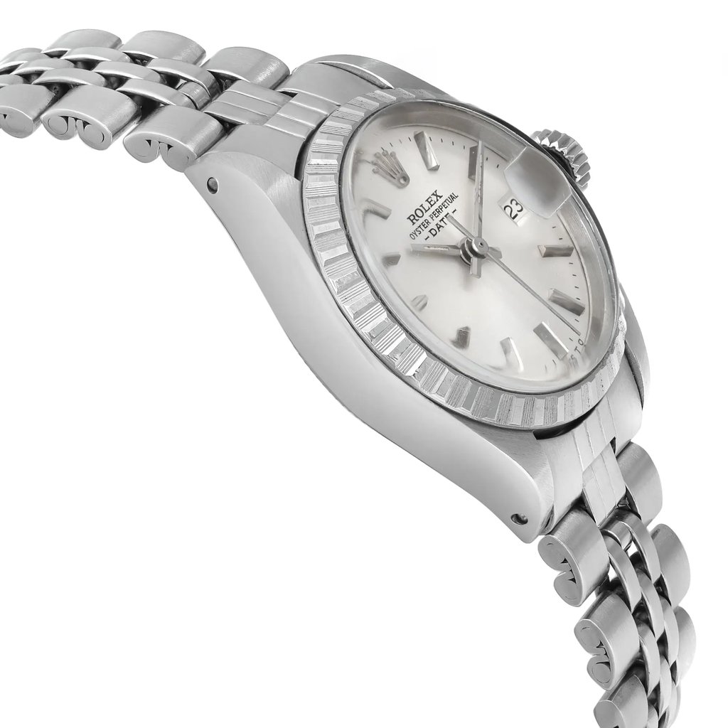 View Of Opposite Crown Facing Side Of Rolex 6924 Stainless Steel Watch Pre Owned Condition