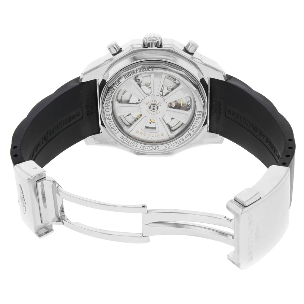 Back View Of {Caseback} Back Case And Open Rubber Band Of Breitling A2536824/BB11-212S Watch Pre Owned Condition