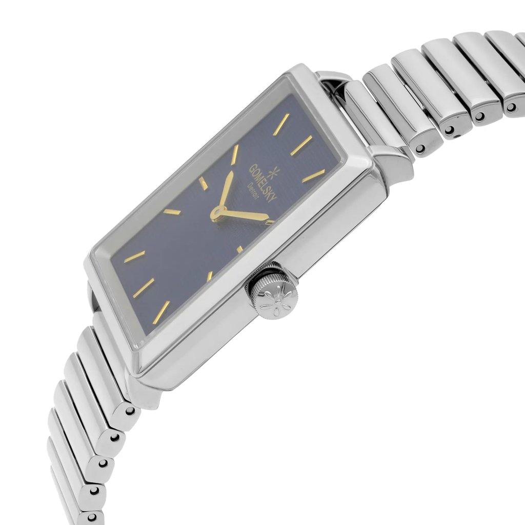 View Of Crown Facing Side Of Gomelsky G0120067028 Stainless Steel Watch Unworn Condition