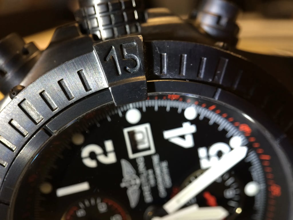 Up Close Front Facing Picture Of Breitling M13370/B930 Stainless Steel Watch Pre Owned Condition