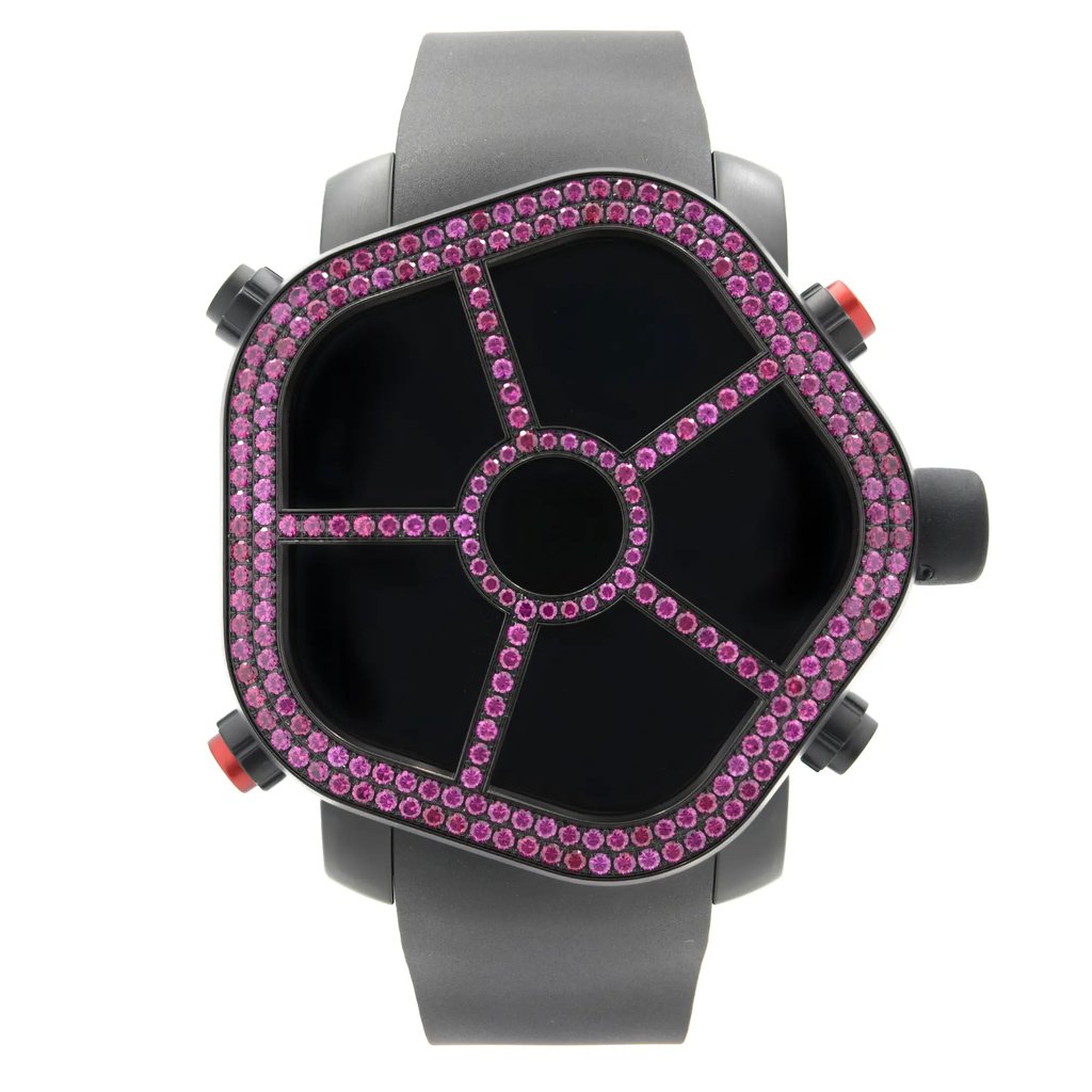 Up Close Front Facing Picture Of JACOB & Co. GH100.11.UU.PB.AHA4D Stainless Steel Watch Display Model Condition