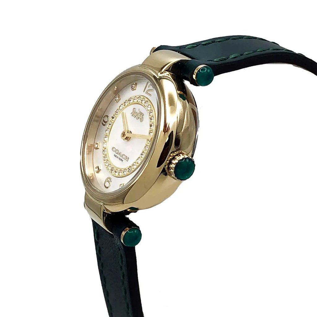 View Of Crown Facing Side Of Coach 14503894 Stainless Steel Watch Display Model Condition