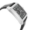 An image of a pre-owned wristwatch taken from a side profile view opposite the crown. The watch features a rectangular case with a visible black strap. The dial displays multiple sub-dials and prominent hour markers. The photograph is taken at a slight angle, offering a clear view of the watch's thickness and strap attachment, from a close distance.