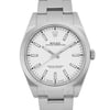 Up Close Front Facing Picture Of Rolex 114300 wio Stainless Steel Watch Pre Owned Condition