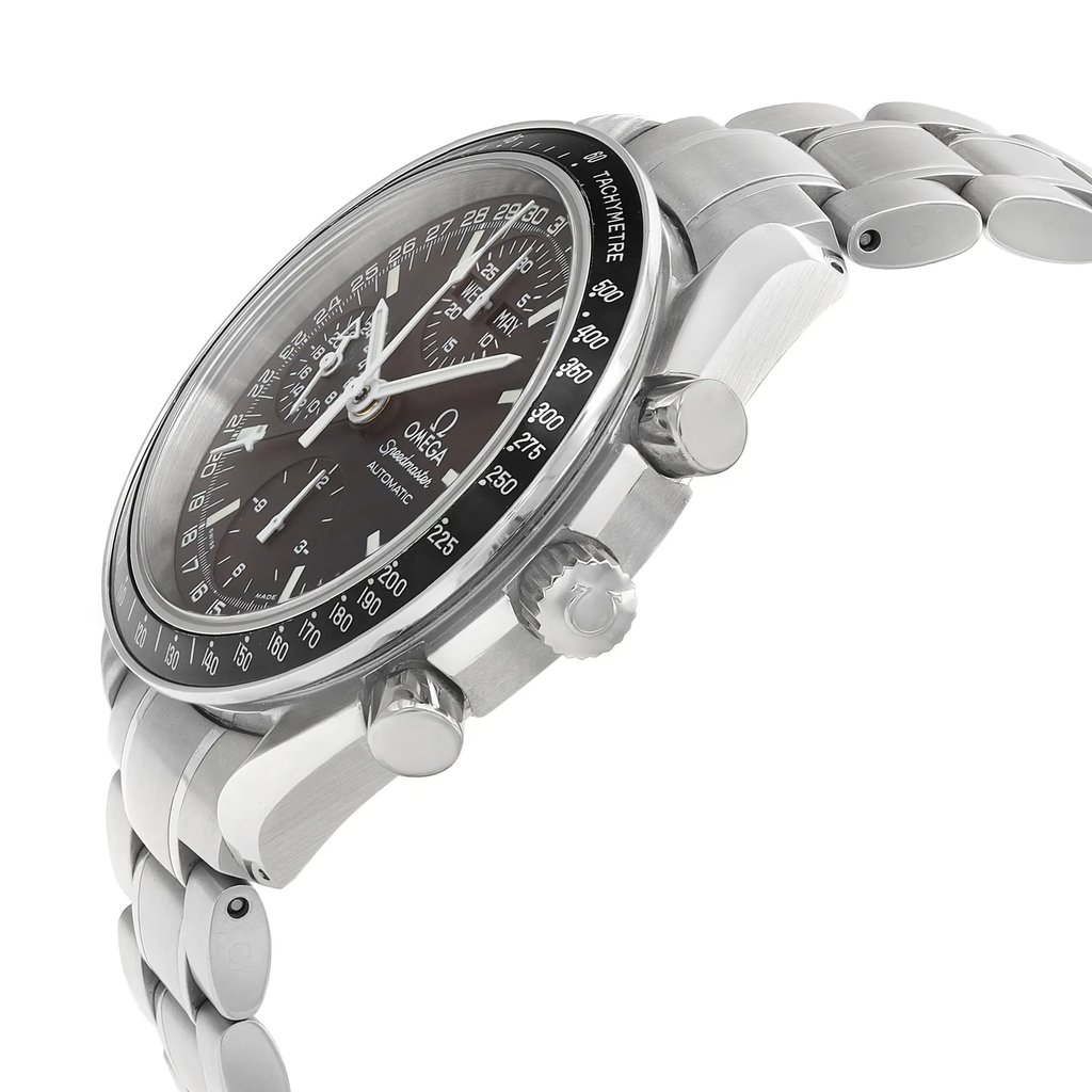 View Of Crown Facing Side Of OMEGA 3520.50.00 Stainless Steel Watch Pre Owned Condition