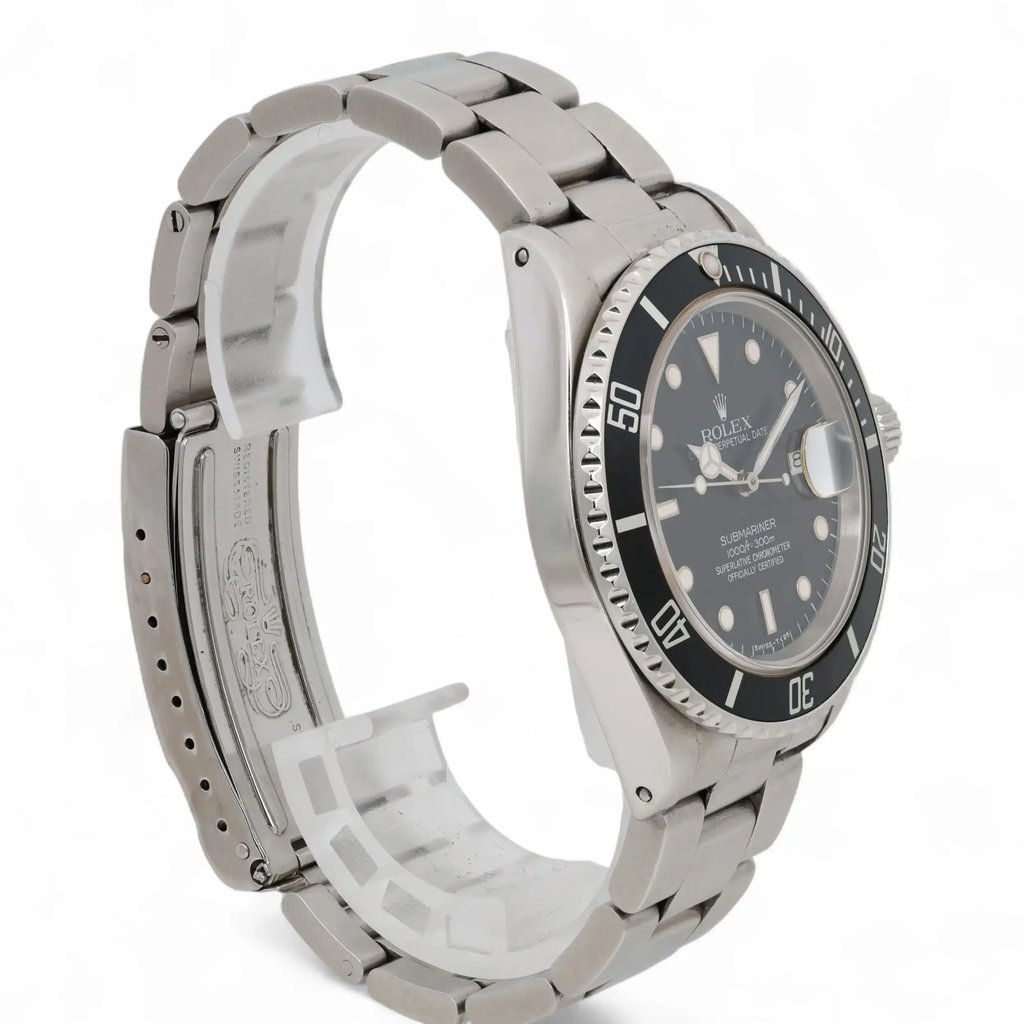 View Of Opposite Crown Facing Side Of Rolex 16800 Stainless Steel Watch Pre Owned Condition