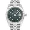 Up Close Front Facing Picture Of Rolex m126334-0027 Stainless Steel Watch New Condition
