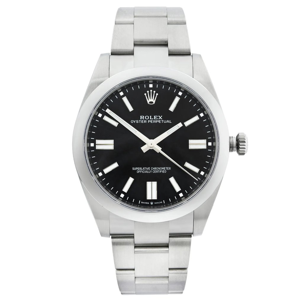 Front Full View Of Rolex 126000 Stainless Steel Watch New Condition Excellent