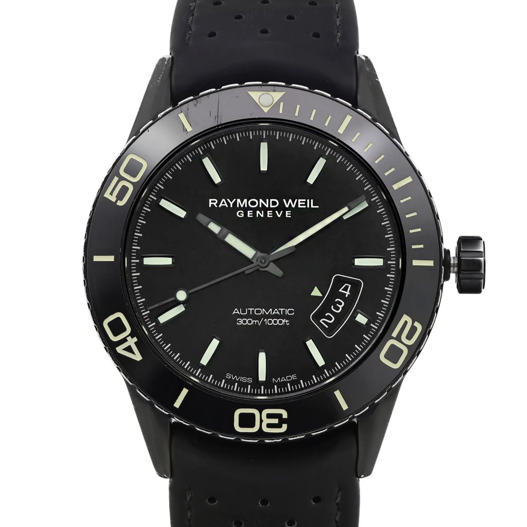 Up Close Front Facing Picture Of RAYMOND WEIL 2760-SB1-20001 Stainless Steel Watch Pre Owned Condition