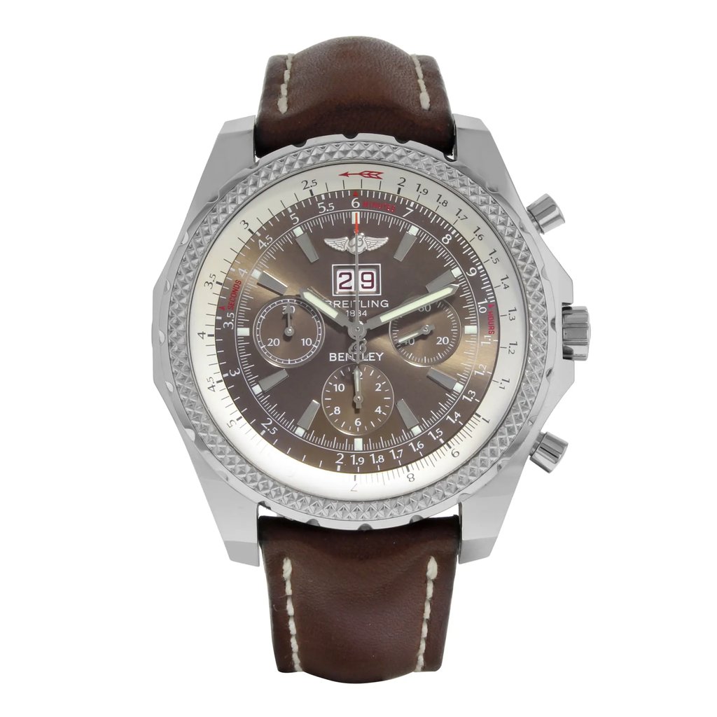 Front Full View Of Breitling A4436212/Q504-2LD Stainless Steel Watch Pre Owned Condition {Product Condition}