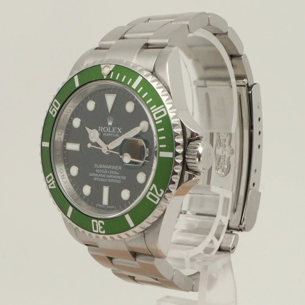View Of Crown Facing Side Of Rolex 16610V Stainless Steel Watch Pre Owned Condition
