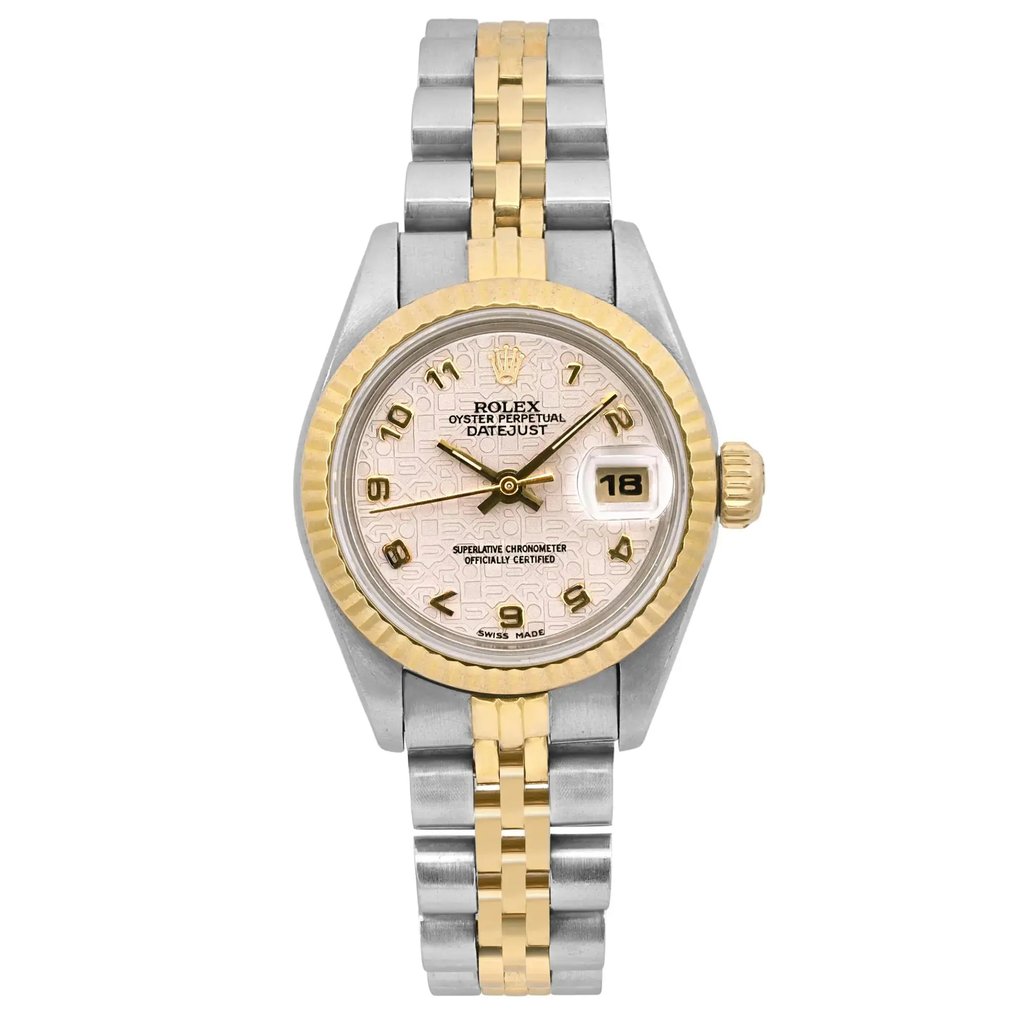 Front Full View Of Rolex 69173 Stainless Steel Watch Pre Owned Condition Good