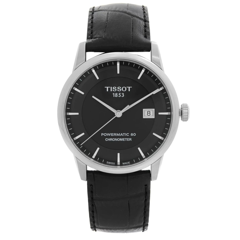Front Full View Of Tissot T086.408.16.051.00 Stainless Steel Watch Pre Owned Condition {Product Condition}