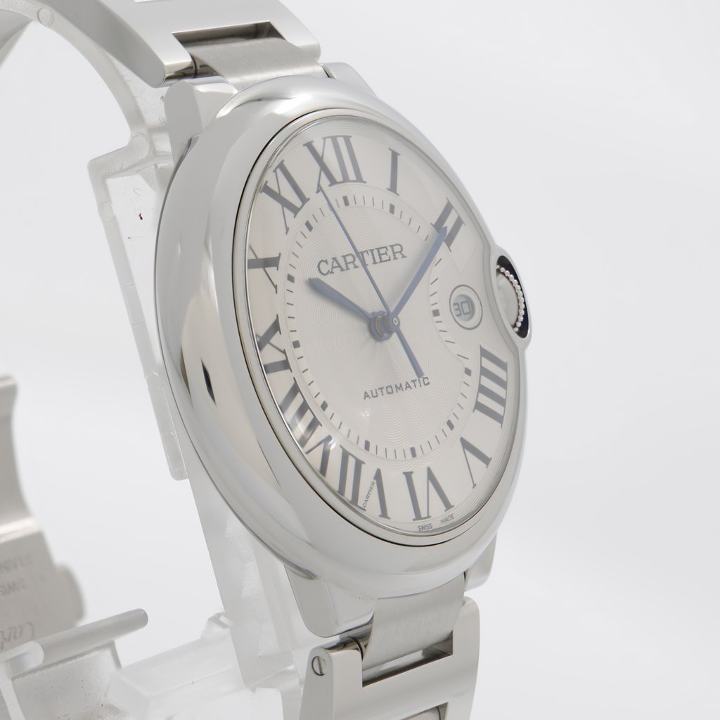 View Of Opposite Crown Facing Side Of Cartier W69012Z4 Stainless Steel Watch Pre Owned Condition