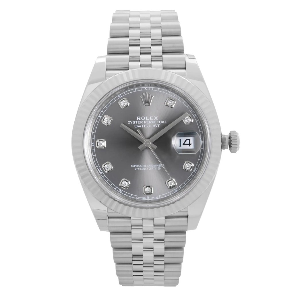 Front Full View Of Rolex 126334 Stainless Steel Watch Unworn Condition Excellent