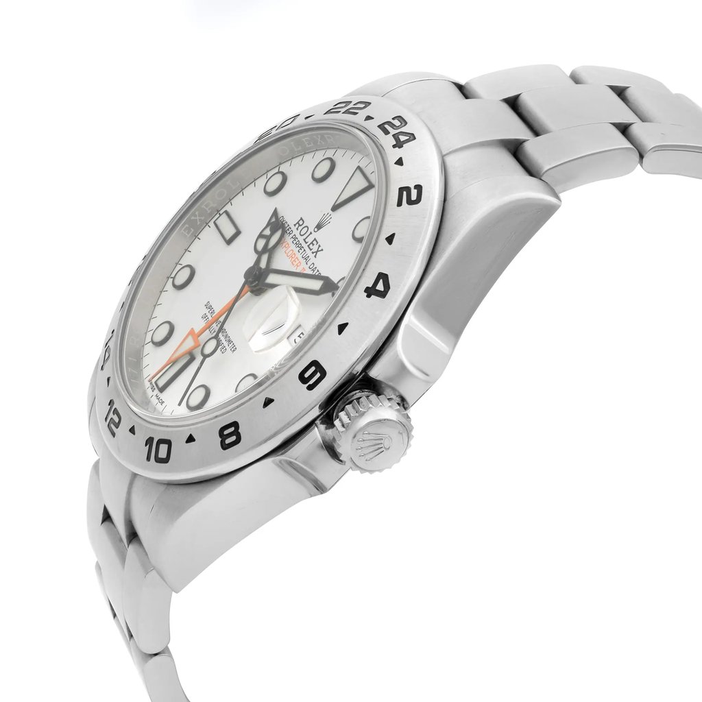 View Of Crown Facing Side Of Rolex 216570 Stainless Steel Watch Pre Owned Condition