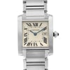 Up Close Front Facing Picture Of Cartier W51011Q3 Stainless Steel Watch Pre Owned Condition