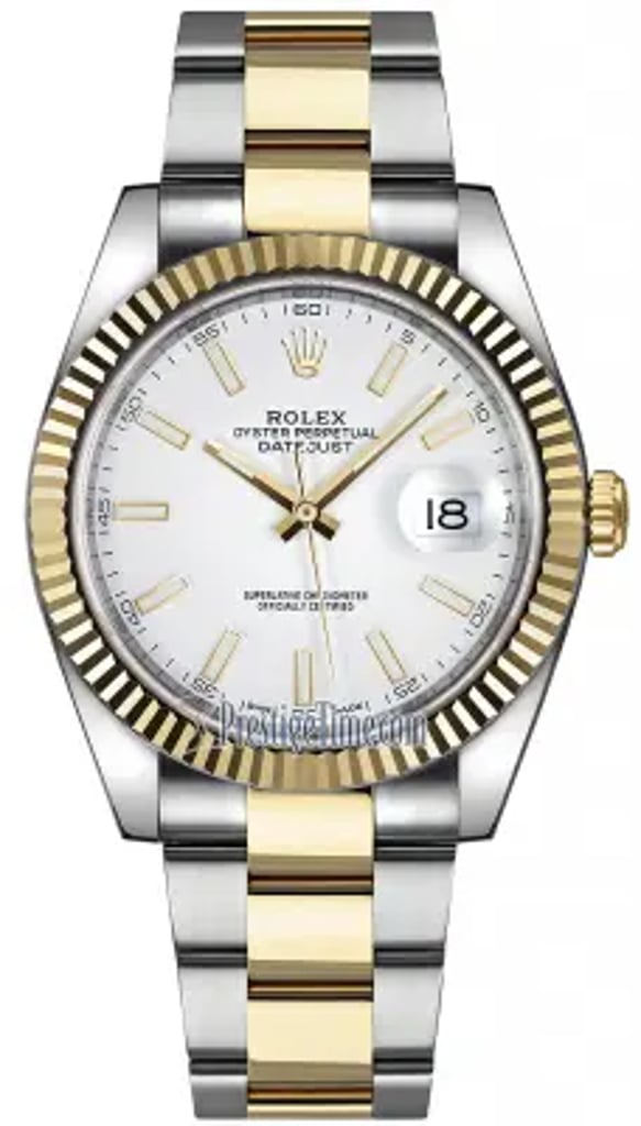 Front Full View Of Rolex 126333 Stainless & Solid Gold Watch Unworn Condition {Product Condition}