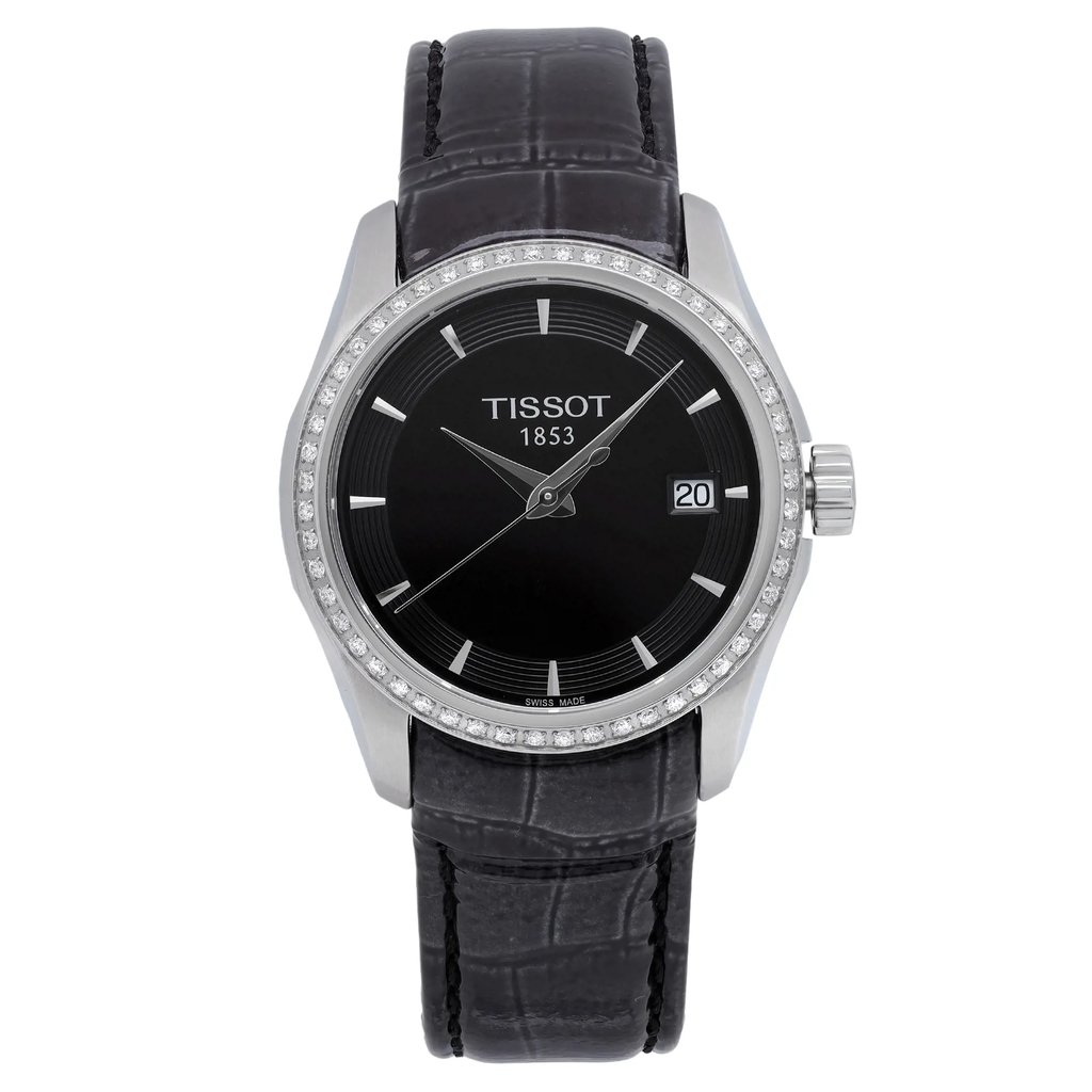 Front Full View Of Tissot T035.210.66.051.00 Stainless Steel Watch New With Defects Condition {Product Condition}