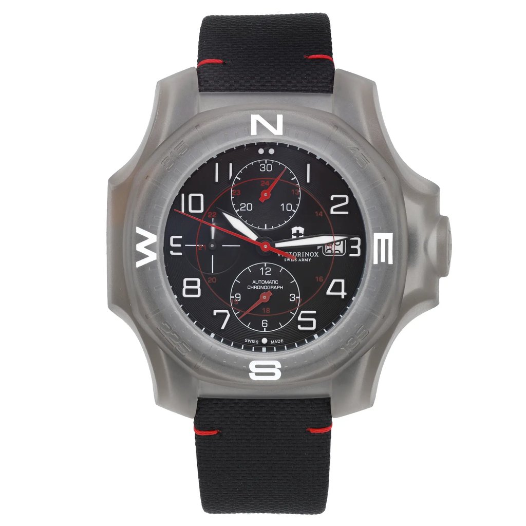 Front Full View Of Victorinox 241721 Stainless Steel Watch New With Defects Condition Excellent