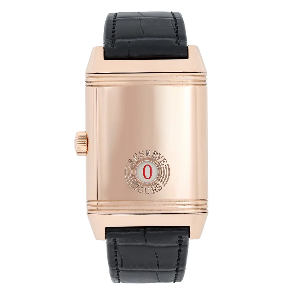 Front Full View Of Jaeger-LeCoultre 240.214 Rose Gold Watch Pre Owned Condition Excellent