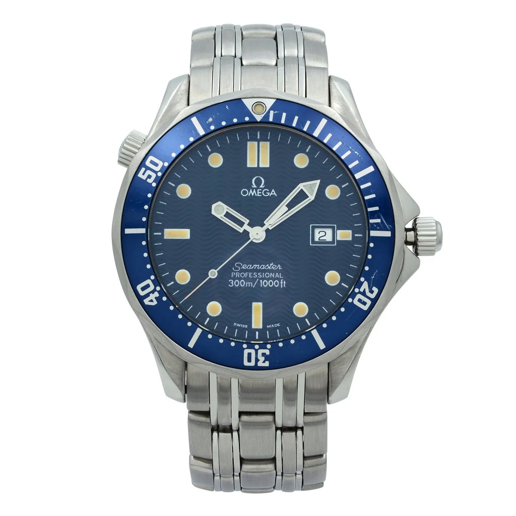 Front Full View Of OMEGA 2541.80.00 Stainless Steel Watch Pre Owned Condition {Product Condition}
