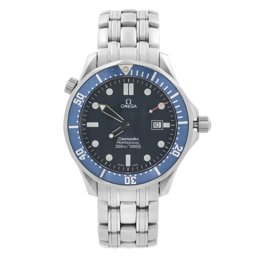 Front Full View Of OMEGA 2541.80.00 Stainless Steel Watch Pre Owned Condition {Product Condition}
