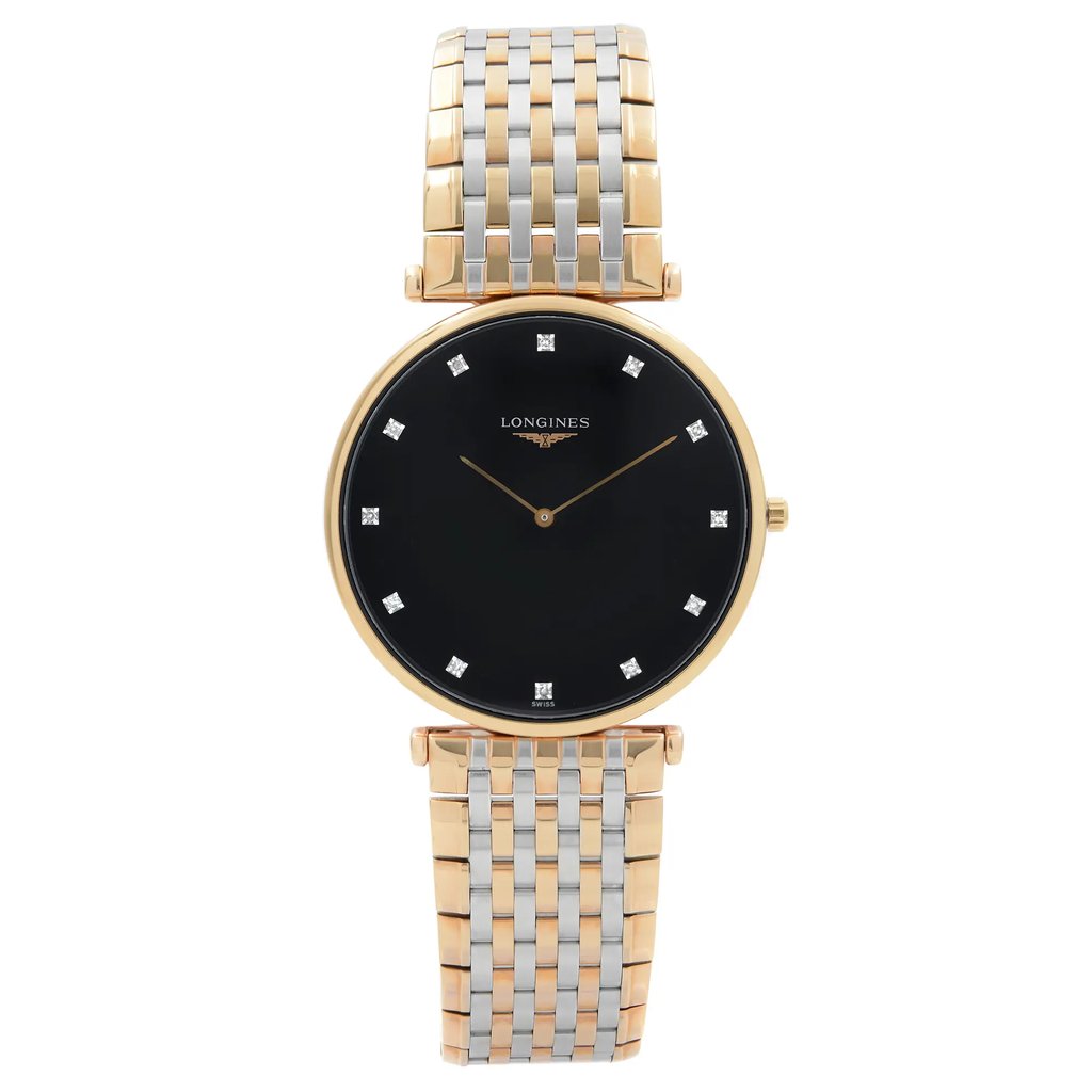 Front Full View Of Longines L4.766.1.57.7 Stainless Steel Watch New With Defects Condition {Product Condition}