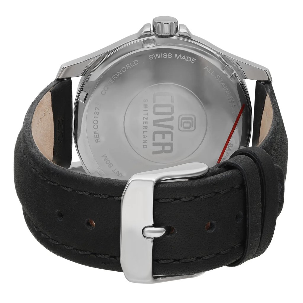 Back View Of Screwback Back Case And Closed Leather Band Of COVER CO137.05 Watch Display Model Condition
