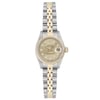 Front Full View Of Rolex 69173 Stainless & Solid Gold Watch Pre Owned Condition Good