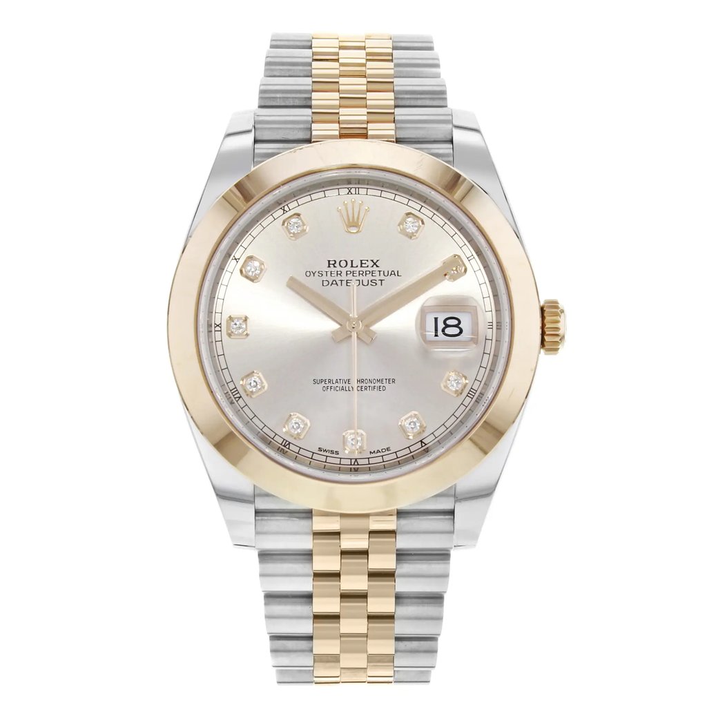 Front Full View Of Rolex 126301 Stainless Steel Watch Pre Owned Condition {Product Condition}