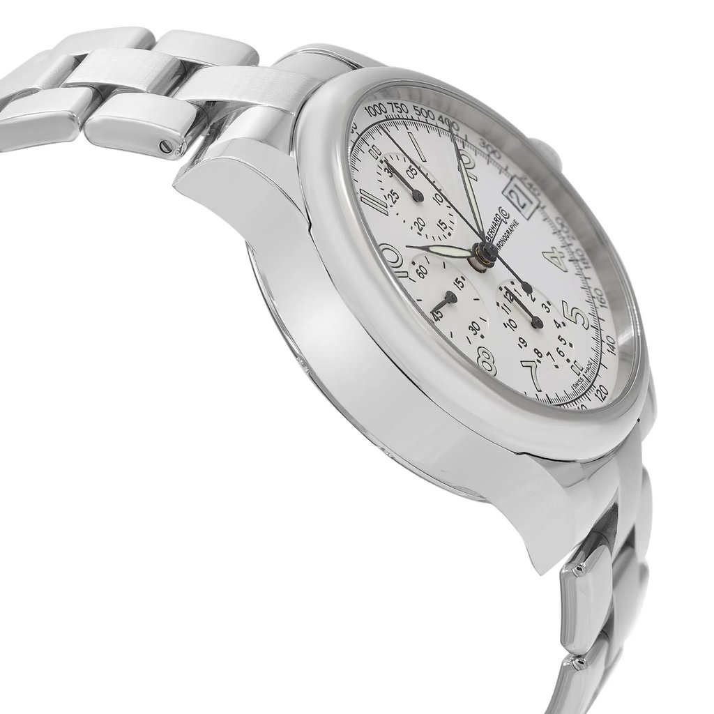 View Of Opposite Crown Facing Side Of Eberhard  31051.1 Stainless Steel Watch Unworn Condition