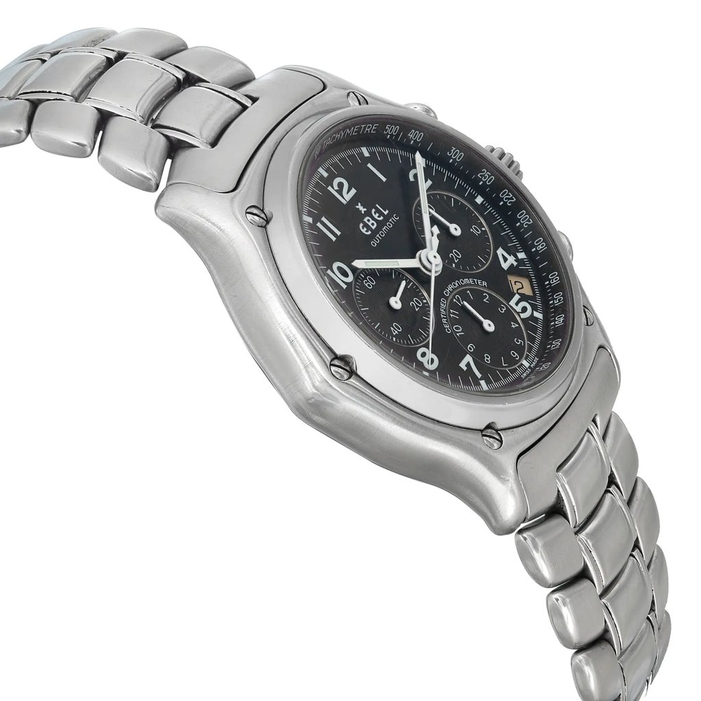 View Of Opposite Crown Facing Side Of EBEL 9137240 Stainless Steel Watch Pre Owned Condition