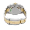 Back View Of {Caseback} Back Case And Closed Stainless and Solid Gold Band Of Rolex 126333 Watch Unworn Condition