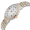 An image of a Wristwatch by Tissot. This Pre Owned item is designed for Men, featuring a Dress/Formal style. It has a Mechanical (Automatic) movement and an Analog display with a Silver dial color. The indices include 12-Hour Dial,Roman Numerals. The band is made of Stainless Steel and the case is made of Stainless Steel. The watch has a Round shape with a case size of 40 mm and a case thickness of 9 mm.