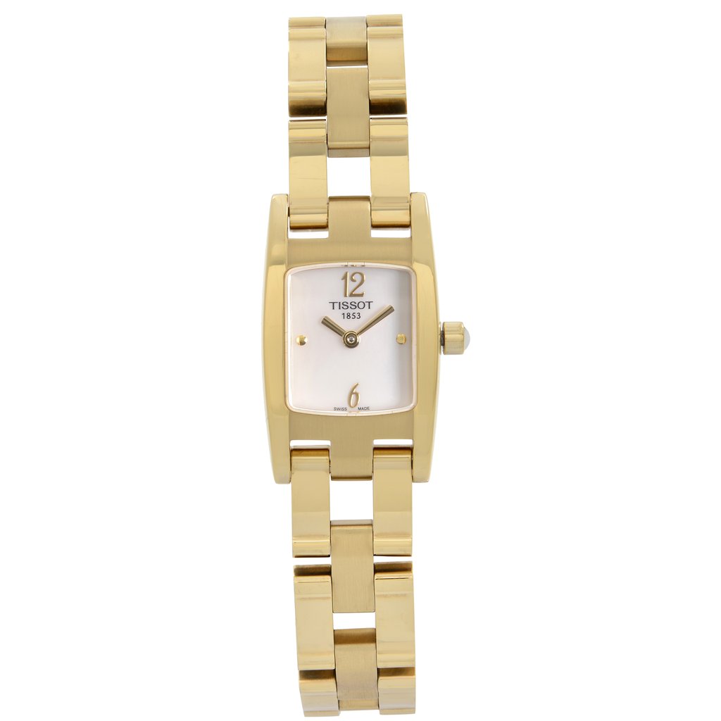 Front Full View Of Tissot T042.109.33.117.00 Stainless Steel Watch Pre Owned Condition {Product Condition}