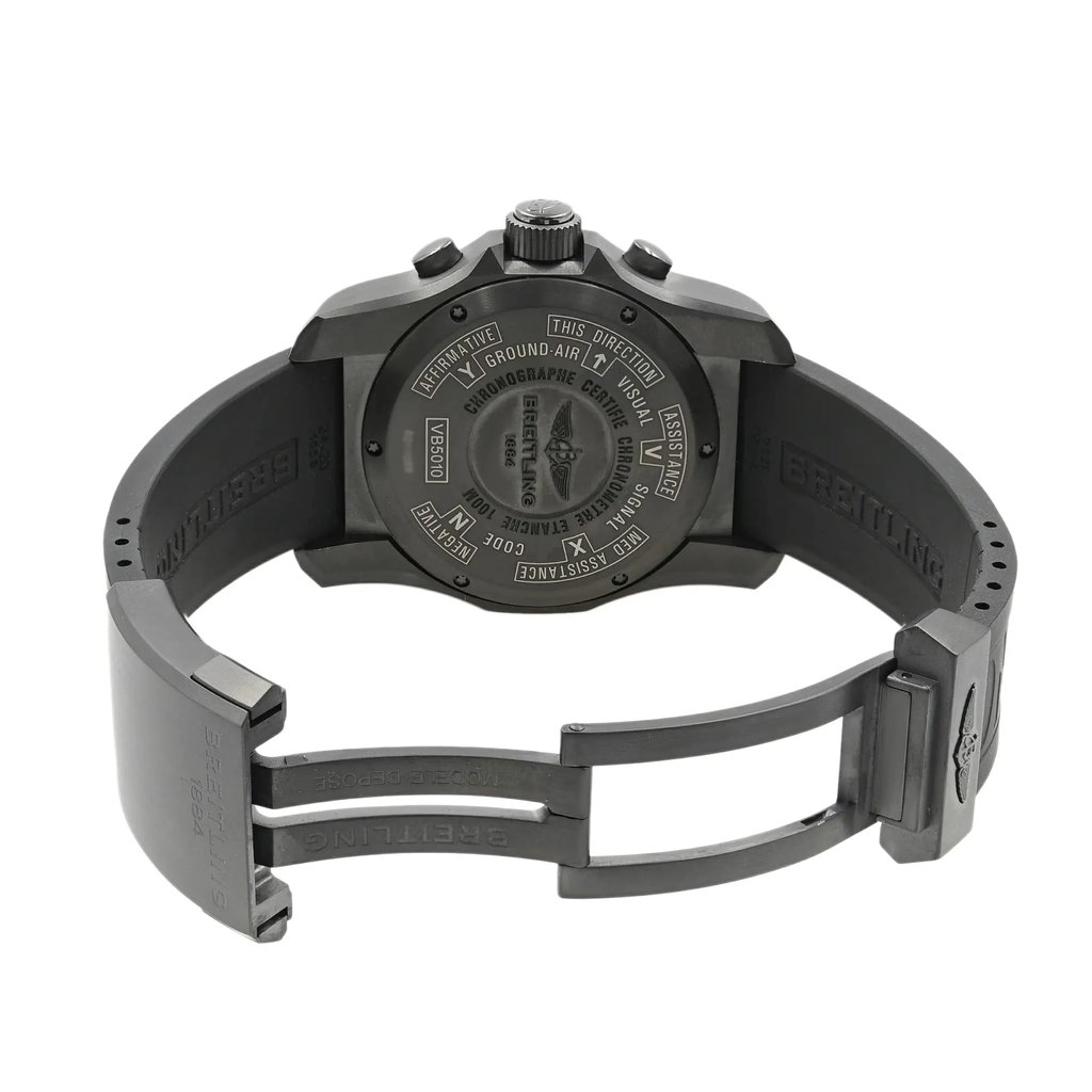 Back View Of {Caseback} Back Case And Open Rubber Band Of Breitling VB501022/BD41-155S Watch Unworn Condition
