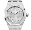 Up Close Front Facing Picture Of Audemars Piguet 67653BC.GG.1263BC.01 White Gold Watch Unworn Condition