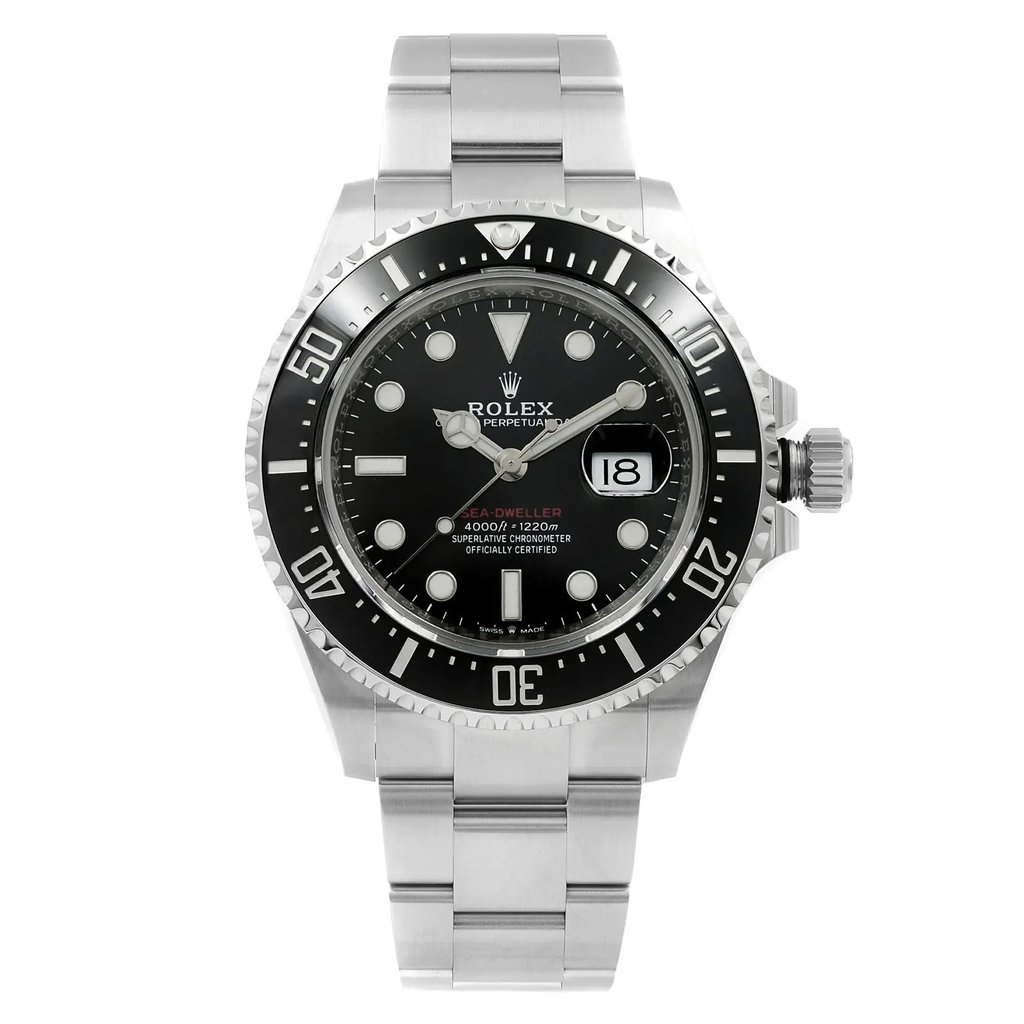 Front Full View Of Rolex 126600 Stainless Steel Watch Display Model Condition Excellent