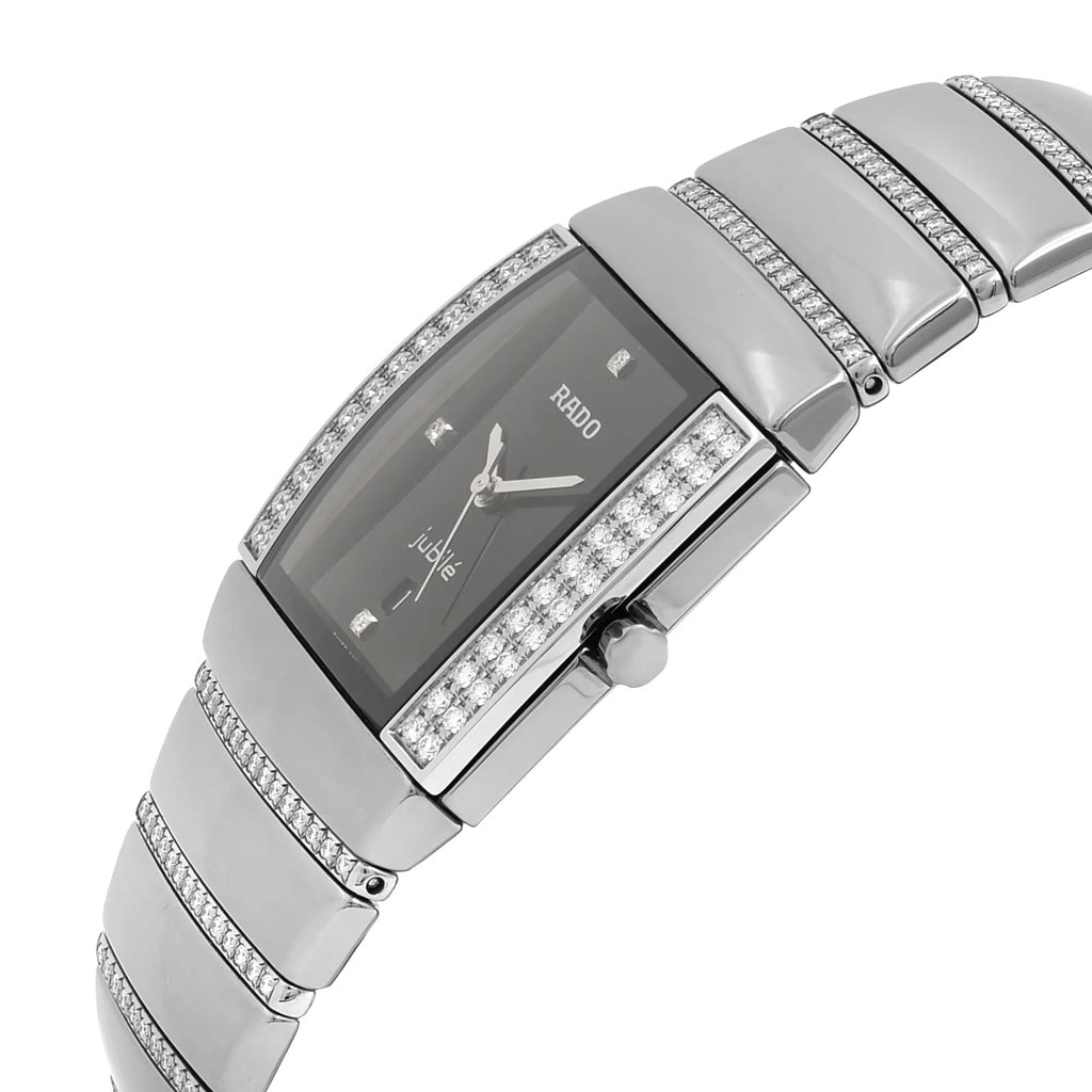 View Of Crown Facing Side Of Rado R13577719 Ceramic Watch Unworn Condition